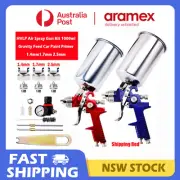 Spray Gun Paint Gravity Feed Air HVLP Sprayer Pneumatic Nozzle Painting Tool Kit