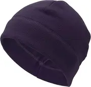 [X AUTOHAUX] Cycling Hat Keep Warm Ear Protection Hard Hat Liner Polar Fleece Fabric Dark Purple 27x18cm 1 Pcs