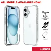 For iPhone 16 15 14 13 12 11 Pro Max X XR Clear Back Phone Case Cover