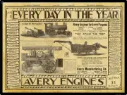 1907 Avery Mfg New Metal Sign: Traction Engines & Yellow Fellow Thresher, Peoria