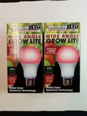 2 Pack - Miracle LED Craft LED Fire Blossom Red Spectrum Grow Light Bulb NIB