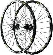 MTB Mountain Bike Wheels 26 27.5 29inch Bicycle Wheels Big Hub 6 Claws 1-1/2” AM Wheel 9MM QR Wheelset Rim (Color : Green, Size : 26 inch)