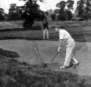 Australian cricketer Don Bradman pitches in 1930 Cricket OLD PHOTO