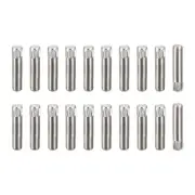 3x16mm 304 Stainless Steel Dowel Pins, 20Pcs Knurled Head Flat End Dowel Pin