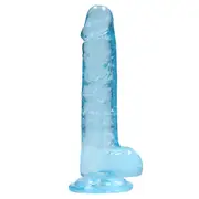 RealRock 7-inch Crystal Clear Dildo with Balls