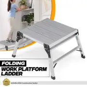 Aluminum Work Platform Ladder 330lb Non-slip Foot Pad Folding Drywall Step Stool