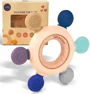 WILD OZZY® Baby & Toddler Teething Toys - Colorful Silicone BPA Free Freezable Teether for Babies - Portable, Easy to Clean Chew Toy for 0-12 Months