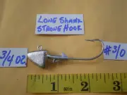 15 PCS. SHAD HEAD JIG/BASS SWIM LURE BAIT, 3/4 OZ. #3/0 LONG SHANK STRONG HOOK