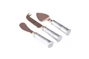 3pc Wilkie Brothers Galvanised Pate Spreader Cheese Knife Knives Set Rose Gold