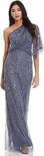 [Adrianna Papell] Women's Long Beaded Dress