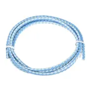 Round Braided Leather Cord Bolo Leather Cord 3mm x 1m Light Double Blue