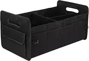 Car Storage Organiser - Car Boot Organiser - Oxford Cloth Boot Storage, Multi-Compartment Large Capacity Storage Box with Handle, Waterproof Interior Automotive Gadgets Bag for,