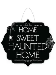 Home Sweet Haunted Home Sign Halloween Decoration
