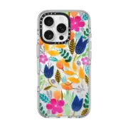iPhone 16 Pro Clear Case MagSafe Compatible Flower Mayhem