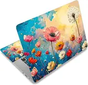 Laptop Skin Sticker Decal,12" 13" 13.3" 14" 15" 15.4" 15.6" Laptop Skin Sticker Protector Cover for Toshiba Hp Samsung Dell Apple Acer Leonovo Sony Asus Laptop Notebook (Dandelion & Flower)