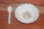 Vintage New Peter Rabbit Beatrix Potter Bowl and spoon 1996