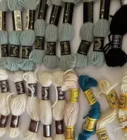 DMC Laine Tapestry Wool 15+ Skeins- 7322, Blanc, Noir, And More