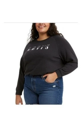 Women’s Plus Size Levi’s Black Crewneck Sweatshirt 1X – Logo Pullover