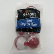 Granite Outdoors 1.5”Round Fishing Bobbers Floats (5 Count) High Vis