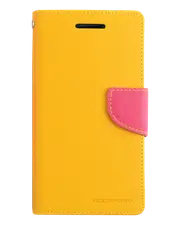 Goospery Fancy Diary iPhone 12 Pro Max - Yellow/ Hot Pink