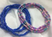 2 PC Handcrafted Waist Beads Jewelry African Bohemia Bracelets Anklet New 2289