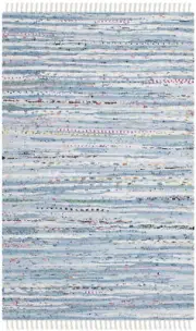 Safavieh Rag Rug LIGHT BLUE / MULTI 2'-6" X 4' Area Rug - RAR125A-24