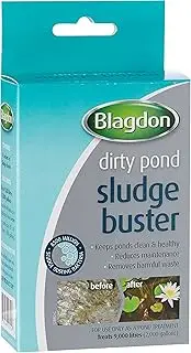 Blagdon 2724 Pond Sludgebuster, Digests Harmful Waste, Keeps Pond Clean, 4 x 9g Sachets, Each Sachet Treats 2,273 litres