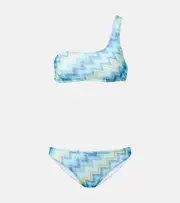 [Missoni] Missoni Zigzag one-shoulder bikini UK 8 multicoloured