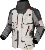 LS2 Apollo, textile jacket waterproof , color: Light Grey/Grey/Black/Red , size: 5XL