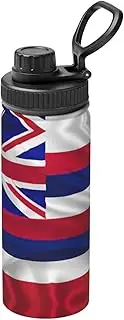 Flag of Hawaii American Camping Hiking Hydration Flask,Stainless Steel Outdoor Water Bottle,Double Walled Insulated