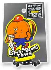 Cheeseburger Sticker Walking Blue Jeans Quirky Fun Japan B-Side Label