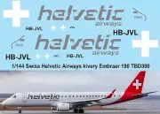 1/144 Decals for Helvetic Airways Livery Decals for Embraer 190 Decal TBD300