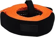 Recovery Tow Strap Double Reinforced Webbing and Loop Straps Kit Winch Snatch Strap(30 FT)