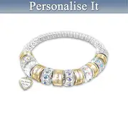 Mum's Pride And Joy Personalised Engraved Birthstone Bracelet