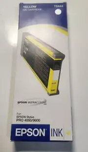 Genuine Epson T5444 Yellow Ink Printer Cartridge Stylus Pro 4000/9600
