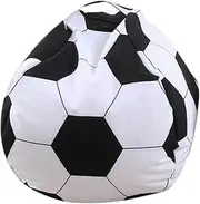 BESTOYARD Plush Toy Storage Bag Animal Bean Bag Chair Cover for Boys and Girls Stuffed Animal Organizer 21 Inch Soft Soccer Ball Design