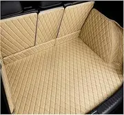 Car Boot Protector for Subaru XV 2018-present Leather Car Trunk Mat Cargo Liner Trunk Boot Mat Rear Liners Pad Car Trunk Mats(Beige-B)