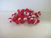 50 .75" FISHING BOBBERS Small Round Ball Floats Plastic Snap on Float