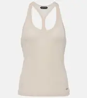 [Tom Ford] Tom Ford Crêpe jersey tank top UK 12 white