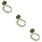3 Pcs Small Artificial Plants Faux Greenery Wicker Willow Leaf Garland