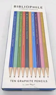 Bibliophile Literary Pencils Ten Graphite Pencils By Jane Mount