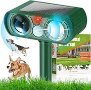 Cat Repellent, Ultrasonic Solar Animal Repeller with Motion Sensor and Flashing Lights, Waterproof Rechargeable Animal Deterrent Devices Outdoor for Deer Dog Rabbit Skunk Yard Garden Farm