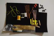 Fish Fly Tying Materials-- Foam Rubber Legs Bodies Flash Thread Tinsel Dubbing