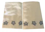 Blue Sea Turtles Embroidered Hand Towels Bathroom White Beach Summer Set of 2