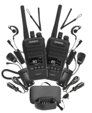Uniden UH755-2DLX - 5 Watt UHF CB Splashproof Handheld Radio – Deluxe Pack