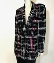 ST. JOHN Collection Caviar Plaid Patch Pocket Jacket, Size 12 - $1,995 NWT