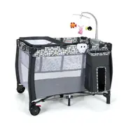 Costway Foldable Travel Cot Crib Playpen Bassinet Bed Portacot w/Carry Bag