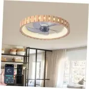 Flush Mount Ceiling Fans with Lights and Remote/APP, 20" Modern Low Profile