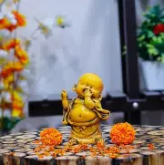 Gautam Buddha Statue for Spiritual Home Dcor Handcrafted Cute Laughing Buddha Mo