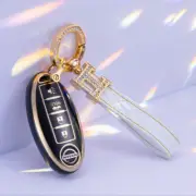 2024 Protect Car Key Fob Case Cover Chian Shell For 4-Button For Infiniti Nissan